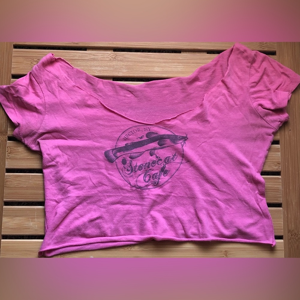 Pink Stonecat Cafe Graphic Tee